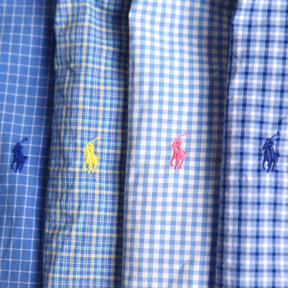 Ralph Lauren Men's lot of 4 long sleeve multicolored dress or casual shirts L